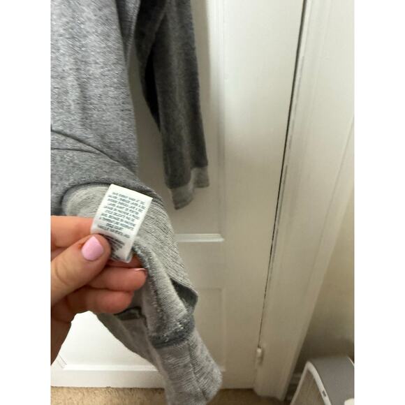 Sundry Anthropologie Gray Knit Long Sleeve Lightweight Gray Tunic Sweatshirt XS - Picture 5 of 7